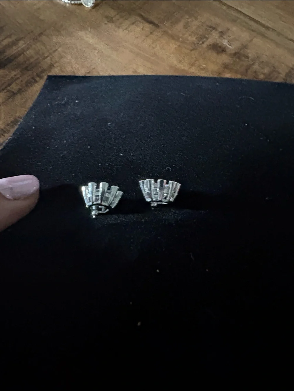 Classic Silver Crystal Halo Stud Earrings - White